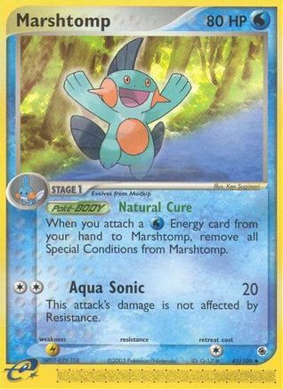 Marshtomp - 41/109/109  - Reverse Holofoil Ruby and Sapphire - Uncommon