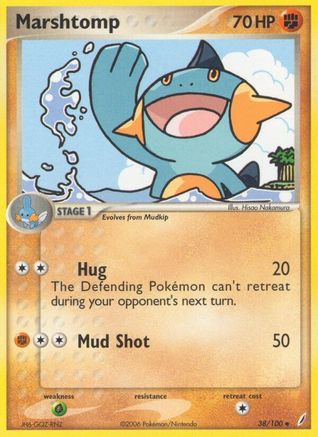 Marshtomp 038/100  - Reverse Holofoil Crystal Guardians - Uncommon