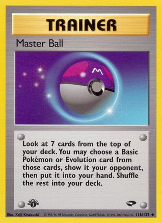 Master Ball 116  - 1st Edition Gym Challenge - Uncommon