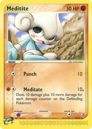 Meditite  - Reverse Holofoil Dragon - Uncommon