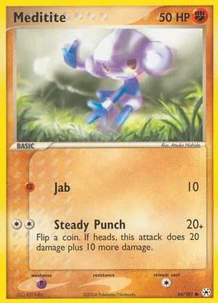 Meditite - 66/101/101  - Reverse Holofoil Hidden Legends - Common