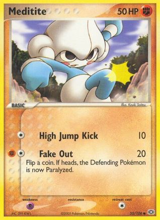 Meditite  - Reverse Holofoil Emerald - Common