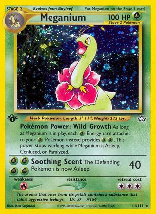 Meganium (11)/111  - 1st Edition Holofoil Neo Genesis - Holo Rare