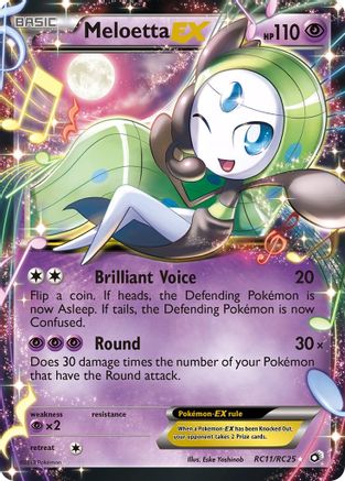 Meloetta EX RC11  - Holofoil Legendary Treasures Radiant Collection - Ultra Rare