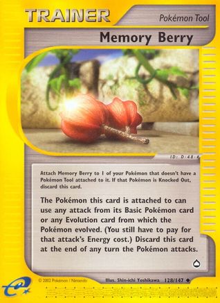Memory Berry  - Reverse Holofoil Aquapolis - Uncommon