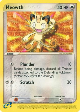 Meowth/95  - Reverse Holofoil Team Magma vs Team Aqua - Common