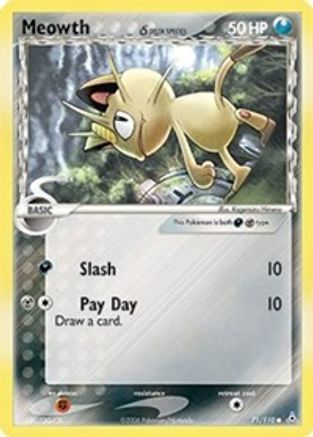 Meowth (Delta Species) 071  - Reverse Holofoil Holon Phantoms - Common