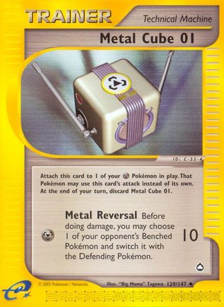 Metal Cube 01  - Reverse Holofoil Aquapolis - Uncommon