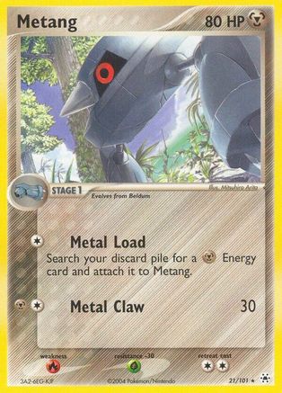 Metang - 21/101/101  - Reverse Holofoil Hidden Legends - Rare