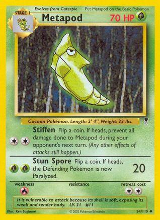 Metapod  - Reverse Holofoil Legendary Collection - Uncommon