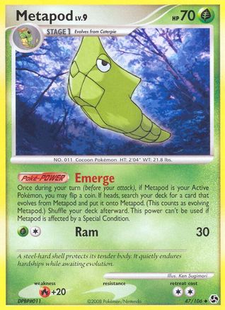 Metapod  - Reverse Holofoil Great Encounters - Uncommon