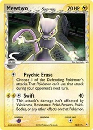 Mewtwo (Delta Species)/110  - Reverse Holofoil Holon Phantoms - Rare