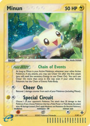 Minun  - Holofoil Dragon - Holo Rare
