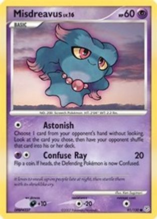 Misdreavus  - Reverse Holofoil Diamond and Pearl - Common