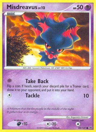 Misdreavus 083  - Reverse Holofoil Platinum - Common