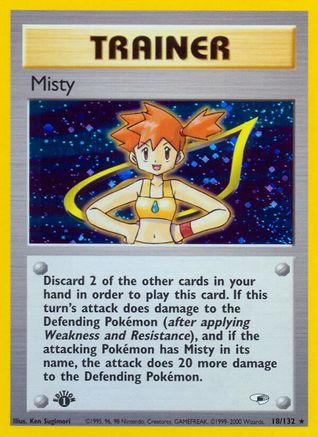 Misty (18) (18) 018  - 1st Edition Holofoil Gym Heroes - Holo Rare