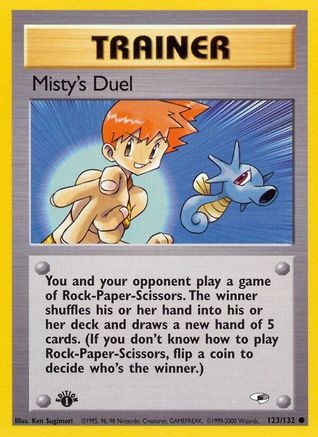 Misty's Duel 123  - 1st Edition Gym Heroes - Common