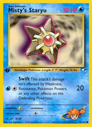 Misty's Staryu 090  - 1st Edition Gym Heroes - Common
