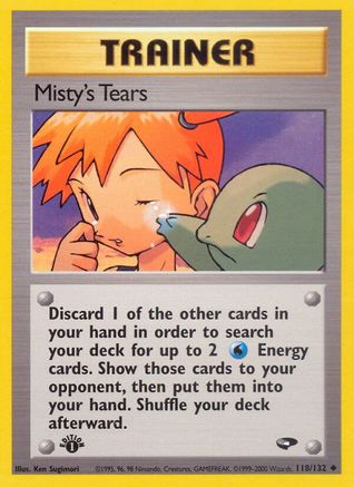 Misty's Tears 118  - 1st Edition Gym Challenge - Uncommon