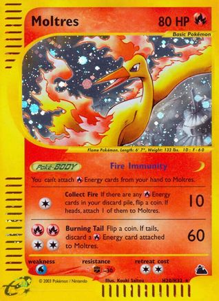 Moltres (H20)  - Holofoil Skyridge - Holo Rare