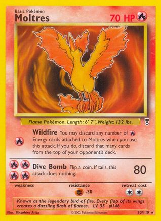 Moltres  - Reverse Holofoil Legendary Collection - Rare