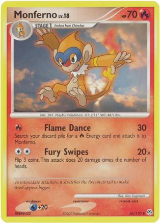 Monferno 056/130  Diamond and Pearl - Uncommon