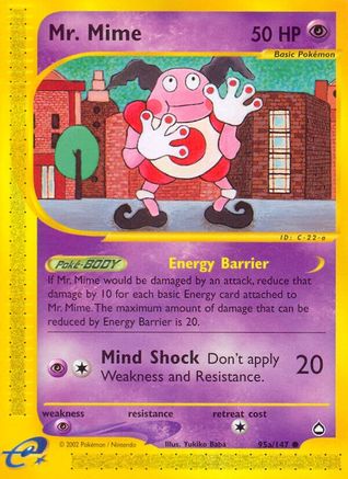 Mr. Mime (95a) (95a) 95a/147  - Reverse Holofoil Aquapolis - Common