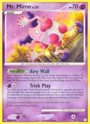 Mr. Mime  - Reverse Holofoil Mysterious Treasures - Rare