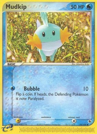 Mudkip 059/109  - Reverse Holofoil Ruby and Sapphire - Common