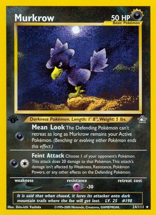Murkrow 024  - 1st Edition Neo Genesis - Rare