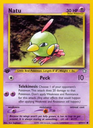 Natu 067  - 1st Edition Neo Genesis - Common