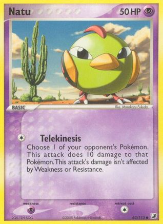 Natu  - Reverse Holofoil Unseen Forces - Common