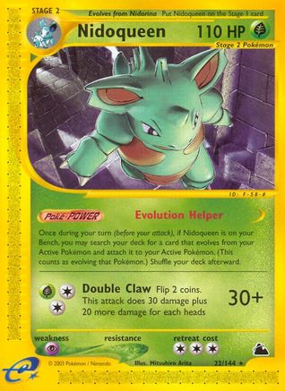 Nidoqueen (22)  - Reverse Holofoil Skyridge - Rare