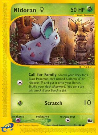 Nidoran F (81)  - Reverse Holofoil Skyridge - Common