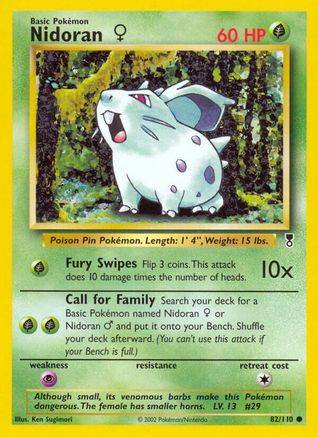 Nidoran F  - Reverse Holofoil Legendary Collection - Common
