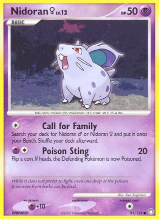 Nidoran F 091  Mysterious Treasures - Common