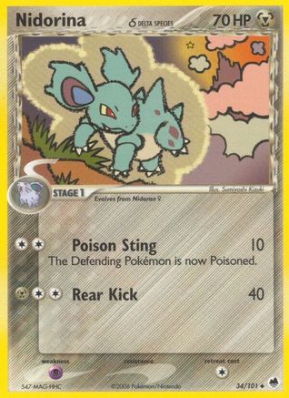 Nidorina (Delta Species)/101  Dragon Frontiers - Uncommon