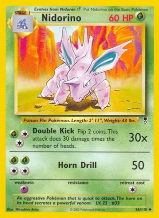 Nidorino  - Reverse Holofoil Legendary Collection - Uncommon