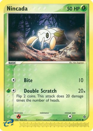 Nincada - 67/97/97  - Reverse Holofoil Dragon - Common