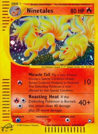 Ninetales (H19)  - Holofoil Aquapolis - Holo Rare