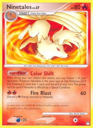 Ninetales/123  - Reverse Holofoil Mysterious Treasures - Rare