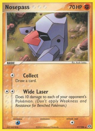 Nosepass  - Reverse Holofoil Emerald - Rare