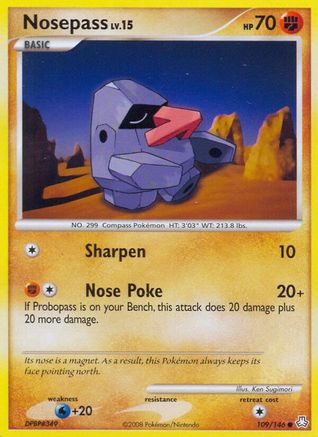 Nosepass  - Reverse Holofoil Legends Awakened - Common