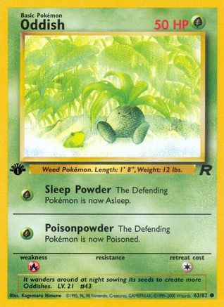 Oddish 063  - 1st Edition Team Rocket - Common