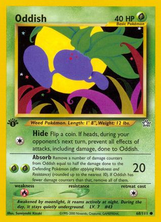 Oddish 068  - 1st Edition Neo Genesis - Common