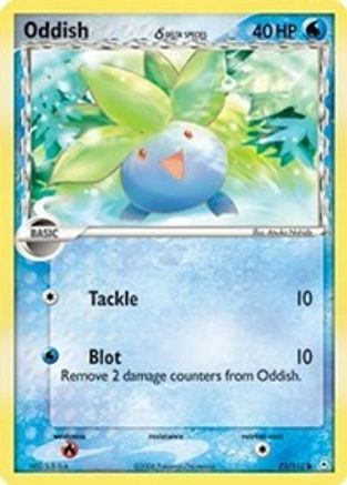 Oddish (Delta Species) 073  - Reverse Holofoil Holon Phantoms - Common