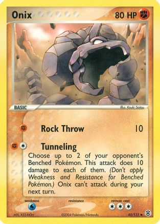 Onix  - Reverse Holofoil FireRed & LeafGreen - Uncommon