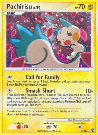Pachirisu  - Reverse Holofoil Great Encounters - Holo Rare