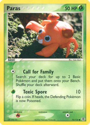 Paras 072  FireRed & LeafGreen - Common