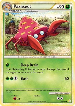 Parasect 048  - Reverse Holofoil HeartGold SoulSilver - Uncommon